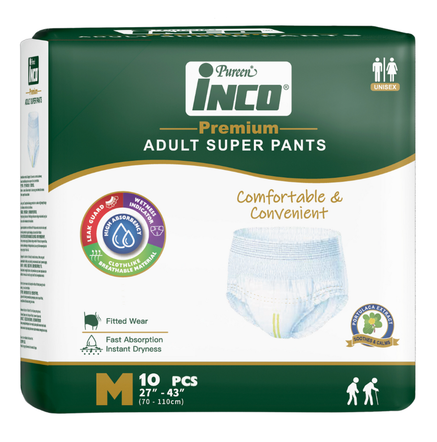 Pureen INCO Premium Adult Super Pants (Medium) 10's